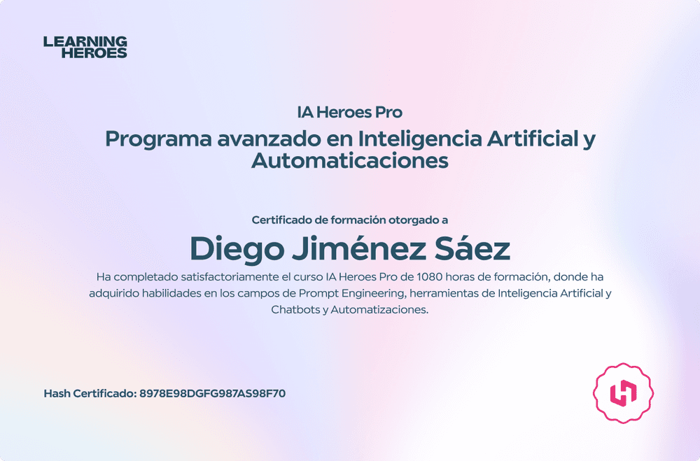 Certificado de IA Heroes